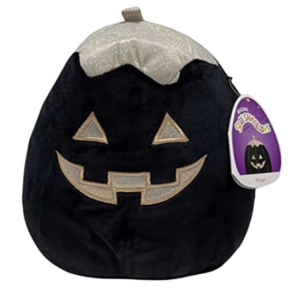 Paige pumpkin squishmallow Halloween exclusive black gold and silver htf 8"